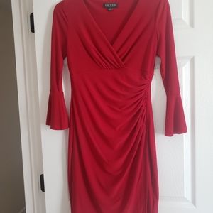 Ralph Loren Red Cocktal Dress Size 6